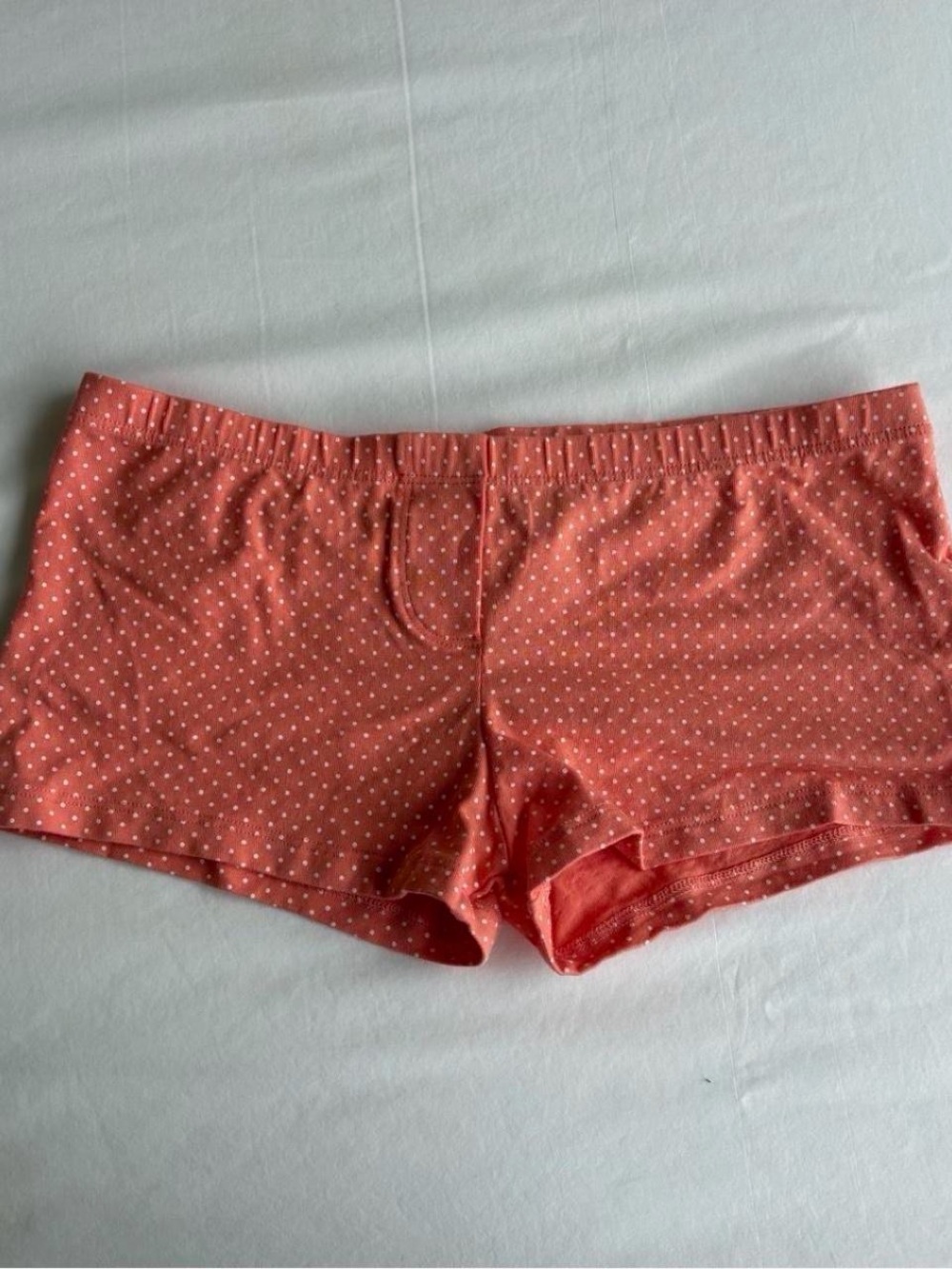 NWOT Brandy Melville Coral Polka Dot Lounge Shorts One Size